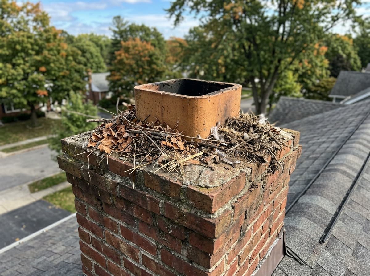 Stainless Steel Chimney Cap Installation before cleaning