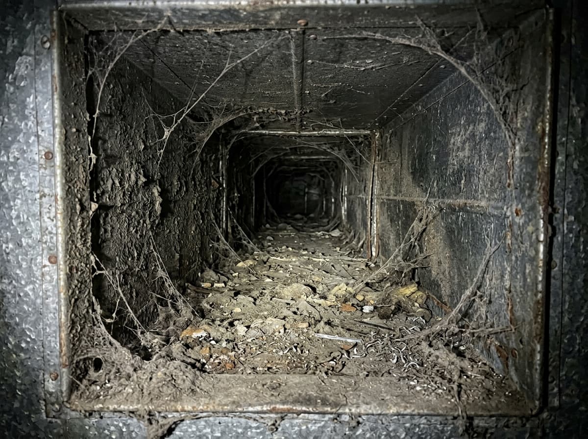 Deep HVAC Air Duct Sanitization before cleaning
